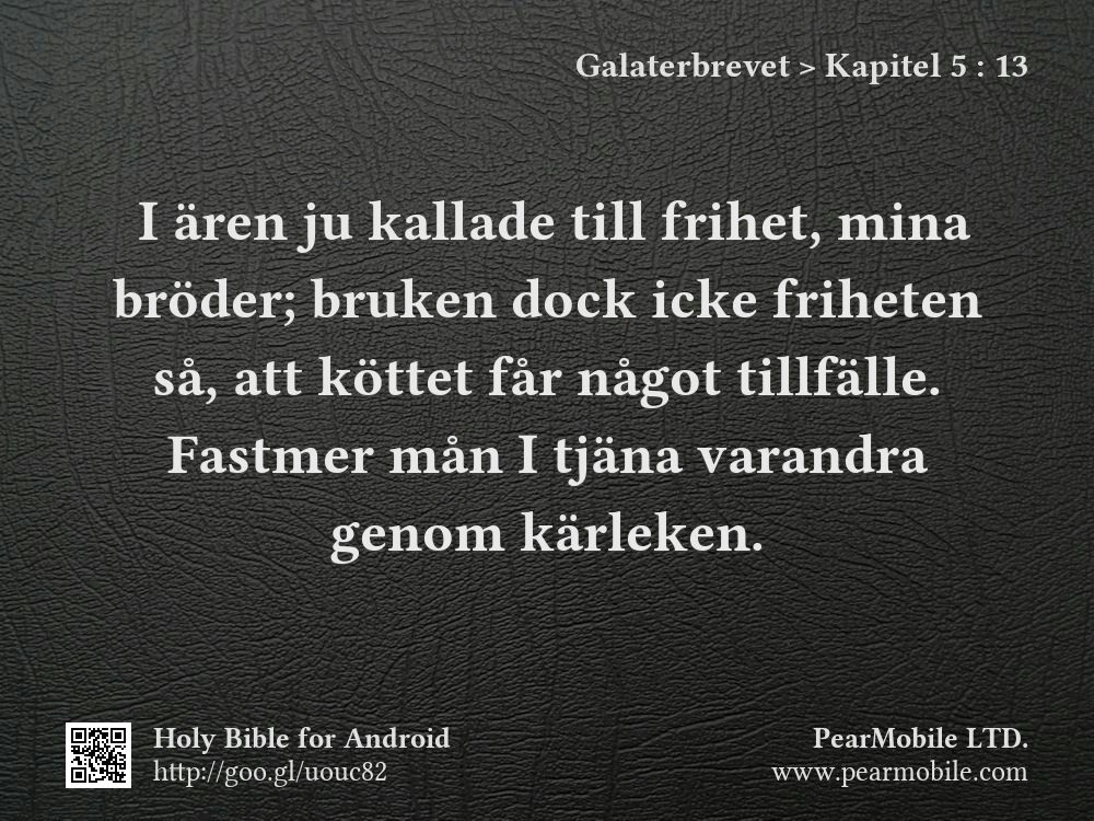 Galaterbrevet, Kapitel 5:13